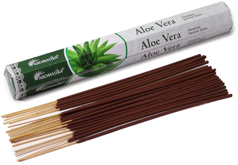Aromatika Aloe Vera natūralūs smilkalai lazdelėmis – rankų darbo, be anglies, 20 g
