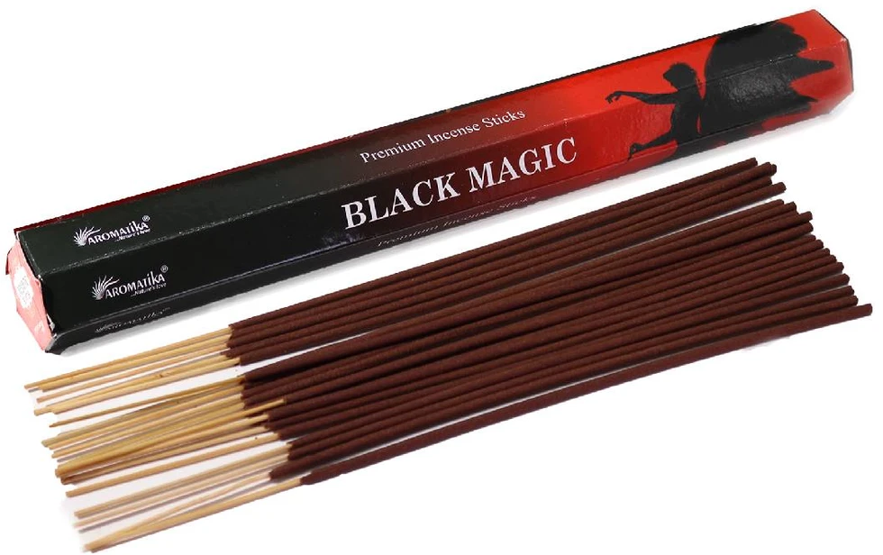 Aromatika Juodas Magic natūralios smilkalų lazdelės be anglies, rankų darbo
