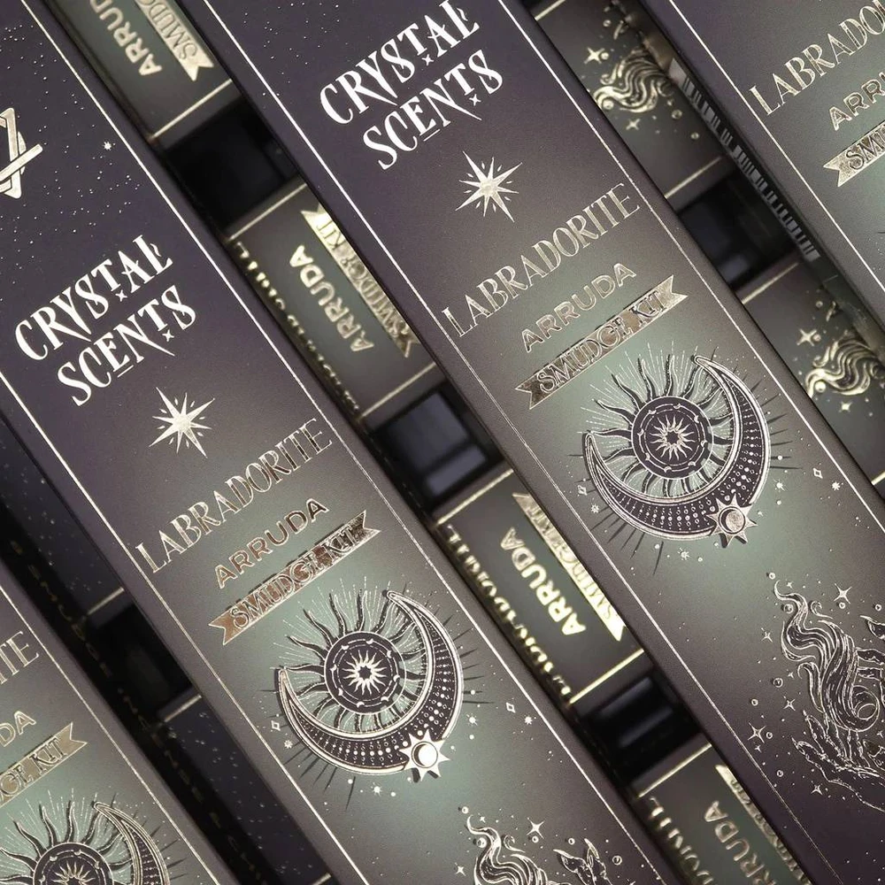 Smilkalai - Crystal Scents Rūtos Smilkalai Su Labradorito Kristalais