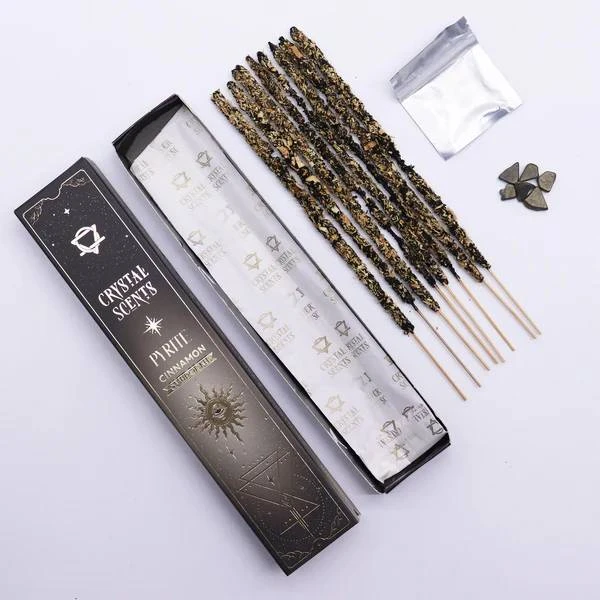 Smilkalai - Crystal Scents Cinamono Kvapo Smilkalai su Pirito Kristalais