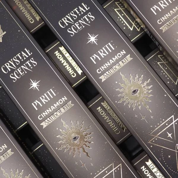 Smilkalai - Crystal Scents Cinamono Kvapo Smilkalai su Pirito Kristalais