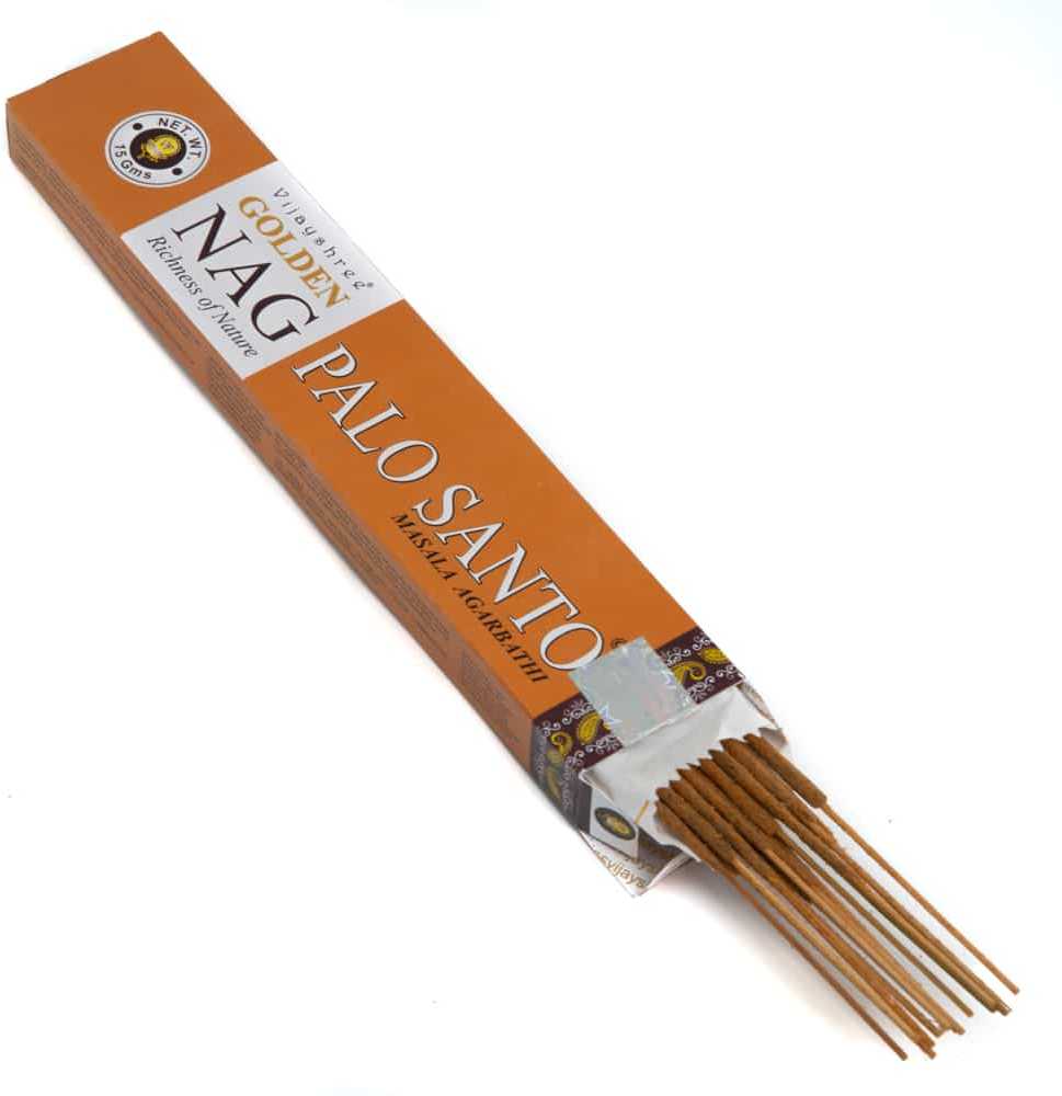 Smilkalų Lazdelės - Golden Nag Palo Santo Smilkalai Vijayshree 15 Lazdelių