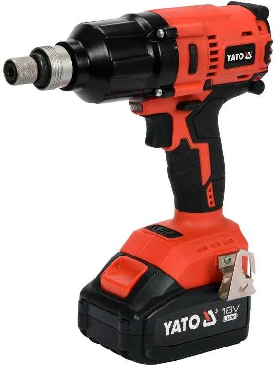 YATO Akumuliatorinis bešepetėlinis smūginis veržliasūkis YT-82806, Li-ion, 18V, 1x3.0 Ah, 700Nm, 1/2"