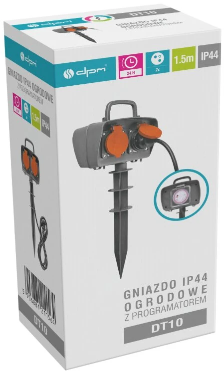 Sodo Elektrinis Stulpas - DPM Słupek Ogrodowy 2G 1,5m 3680W Laikmatis IP44