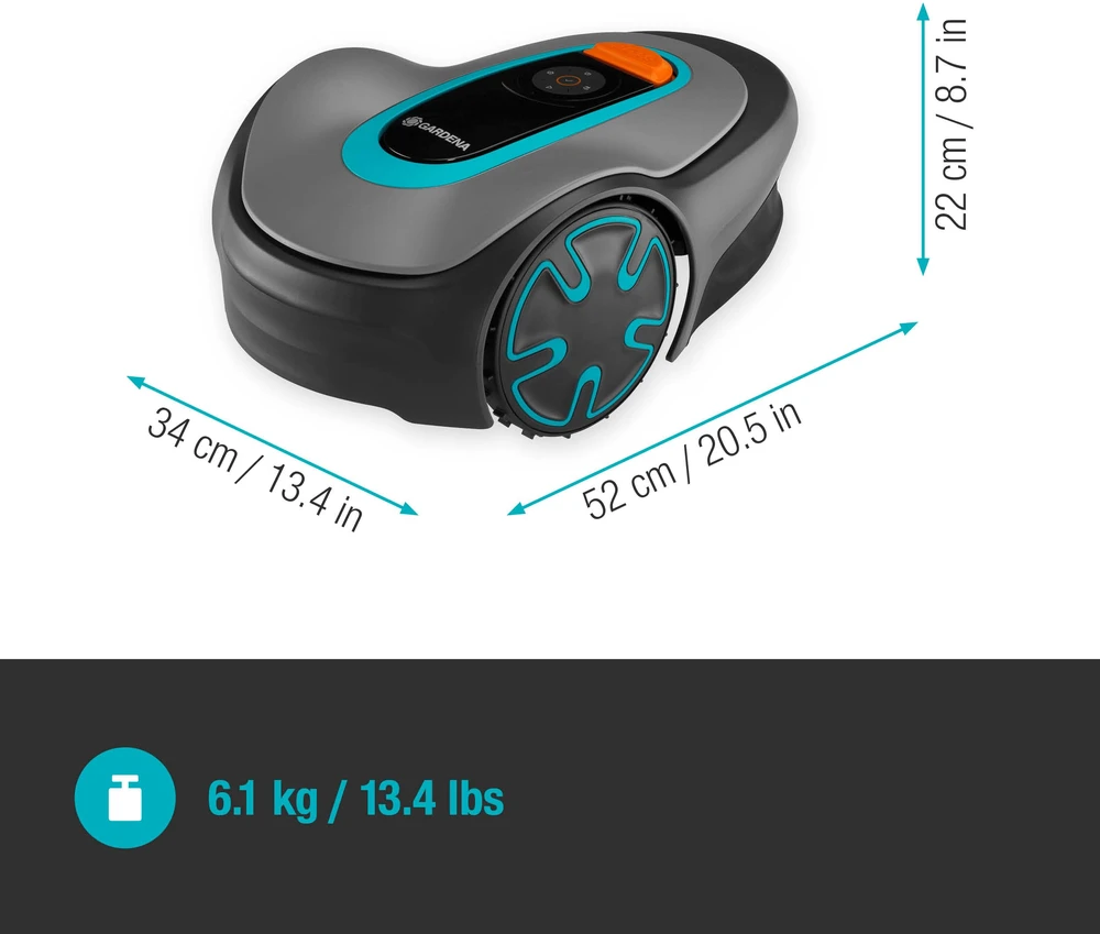 Gardena robotinė vejapjovė SILENO minimo 350, baterinė, pjovimo aukštis 20–45 mm, 15208-47