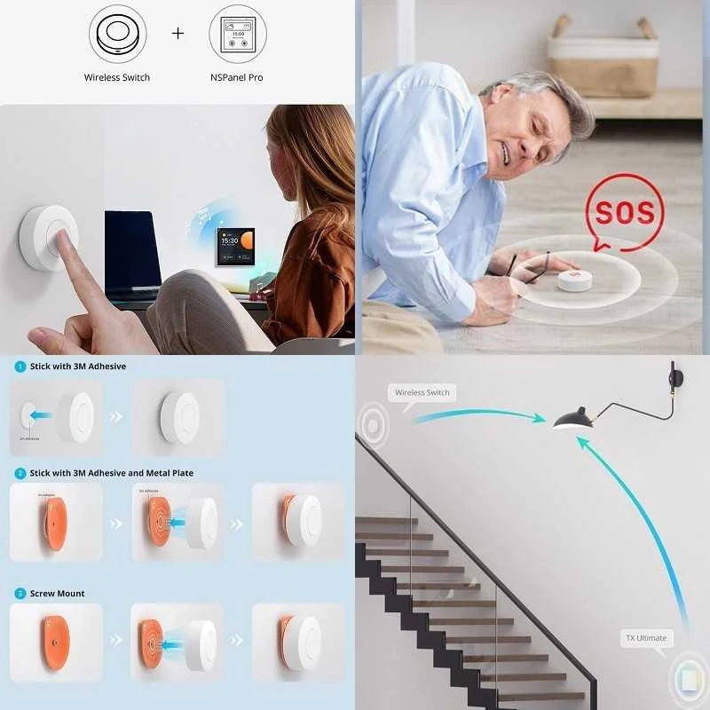 Sonoff SNZB-01P Zigbee 3.0 belaidis mygtukas