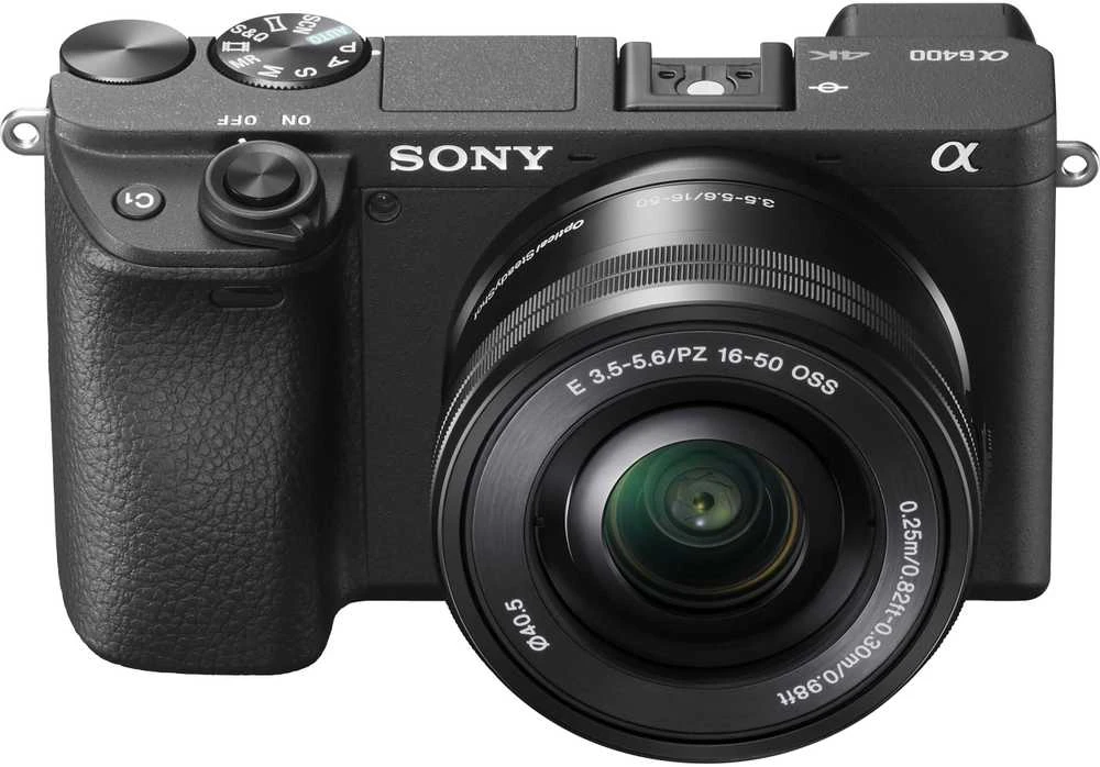 Sony α 6400 + SELP1650 MILC 24,2 MP CMOS 6000 x 4000 pikseliai Juoda