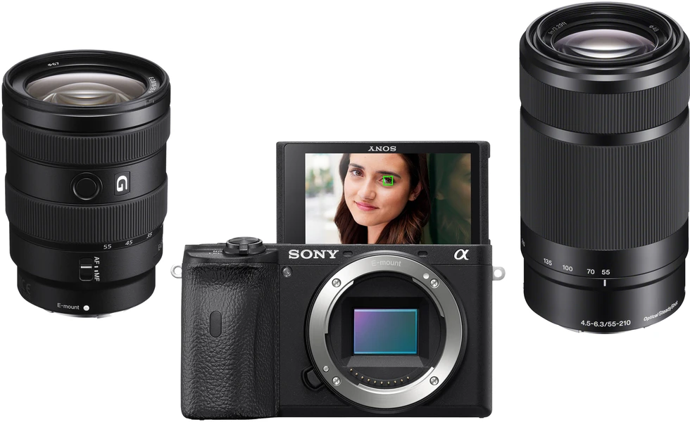 Sony A6600 + 16-50mm + 55-210mm (Juodas) | (ILCE-6600/B) | (α6600) | (Alpha 6600) | (SELP1650)