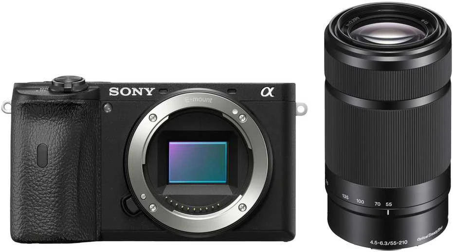 Sony A6600 + 55-210mm OSS (Juodas) | (ILCE-6600/B) | (α6600) | (Alpha 6600) | (SEL55210/B)