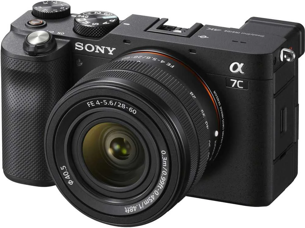 Sony | Viso kadro neveidrodinis fotoaparatas su keičiamais objektyvais ir Sony FE 28-60 mm F4-5.6 priartinimo objektyvu | Alpha A7C | Beveidrodinis fotoaparato korpusas | 24,2 MP | ISO jautrumas (maks.) 102400 | Ekrano įstrižainė 3,0" | Vaizdo įrašymas | „Wi-Fi“ | Greitas hibridinis AF | Didinimas 0,59 k. | Vaizdo ieškiklis | CMOS | Juodas