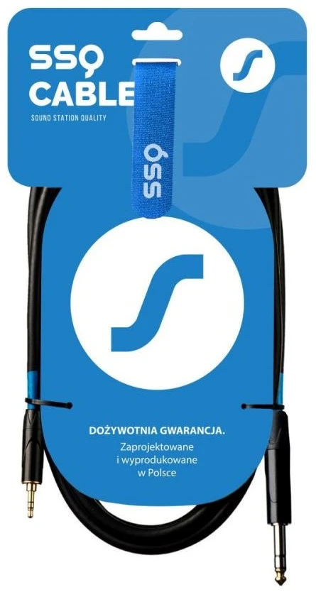 sound station quality (ssq) SSQ MiJS2 – stereofoninis kabelio lizdas 3,5 mm – stereo lizdas 6,3 mm, 2 m