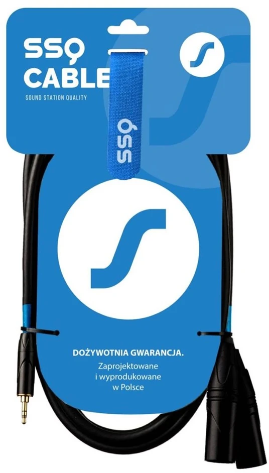 SOUND STATION QUALITY (SSQ) SSQ MIXLR1 SS-1816 Kabelio lizdas Stereo 3,5 mm - 2x XLR 1 m Juodas