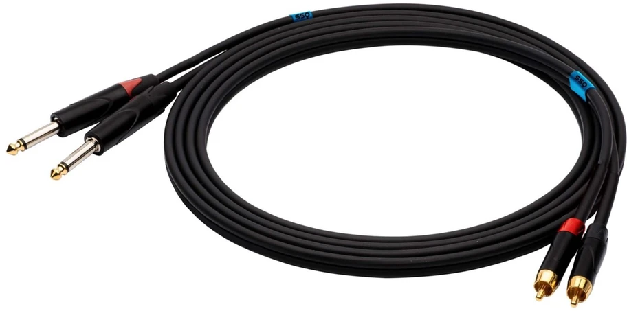 SOUND STATION QUALITY (SSQ) Garso stoties kokybė (ssq) SSQ RCAJM1 SS-1427 Kabelis 2x RCA - 2x Jack Mono 6,3 mm 1 m Juodas