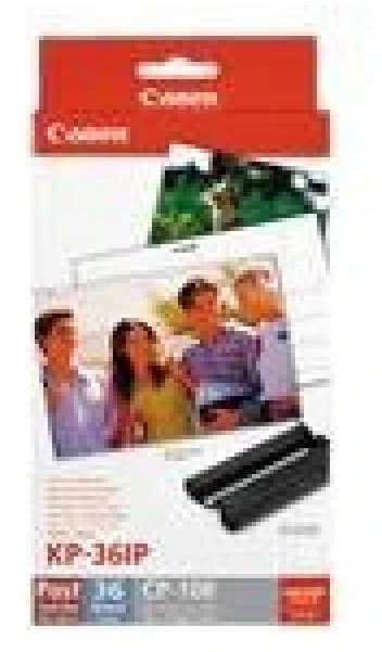 CANON KP-36IP fotopopierius 100x148mm 36 lapų + spalvotas rašalas, skirtas Selphy CP atviruko dydžio