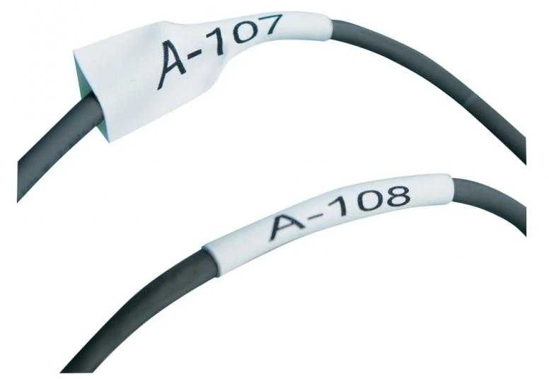 DYMO Rhino Professional, shrink tubing, 24mm, juodas text on baltas, 1.5m 1805443