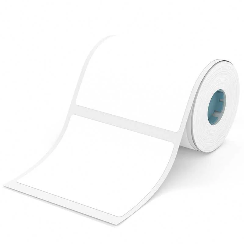 Šiluminės etiketės Niimbot lipdukai 80x50 mm - 560 vnt Baltos spalvos