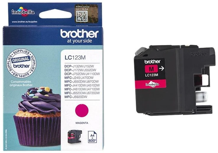 Brother LC123M | Rašalo kasetė | Magenta