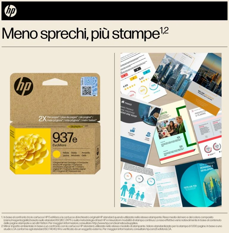 HP No. 937 geltona Instant Ink EVOMORE