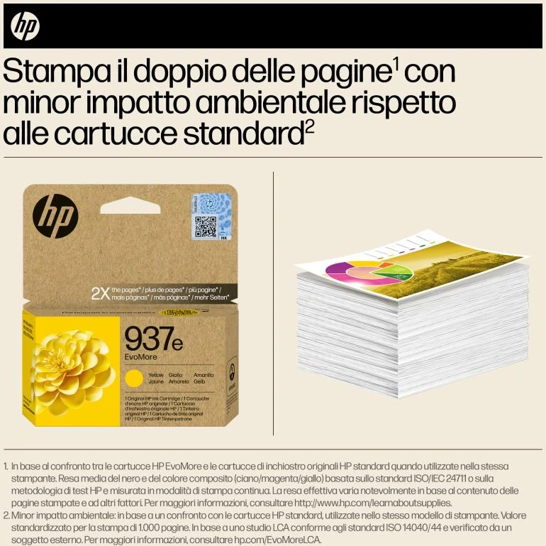 HP No. 937 geltona Instant Ink EVOMORE
