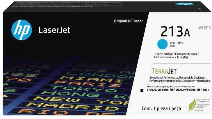 Hewlett Packard (HP) HP 213A žalsvai mėlyna originali LaserJet dažų kasetė