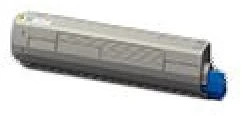 OKI C822 dažų kasetė geltona standartinė talpa 7 300 puslapių 1 pakuotė Geltona toner C822 series (7,3 K)