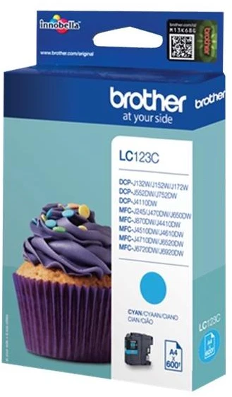 Brother LC123C | Rašalo kasetė | Žydra spalva (Nemokamas pristatymas)