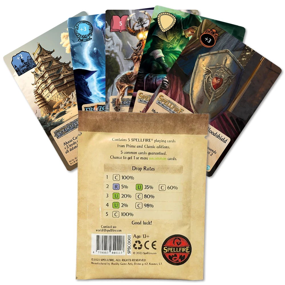 Spellfire Re-master The Magic Įprastas Papildomas Paketas Kortų Žaidimui
