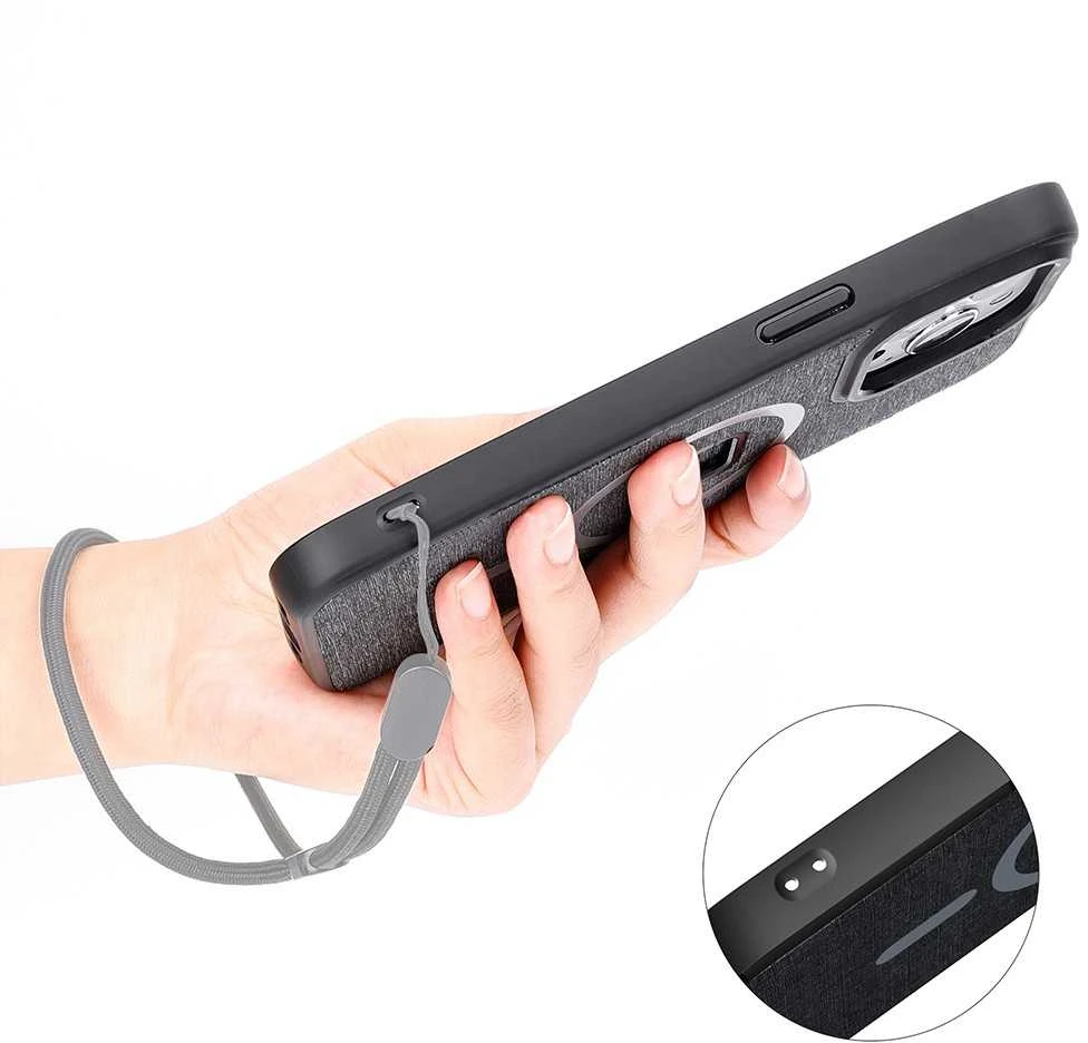 Spigen Telefono Dėklas - VRIG Claw Mini for iPhone 14 Pro Max, Slim, Fabric Lining, MagSafe Compatible