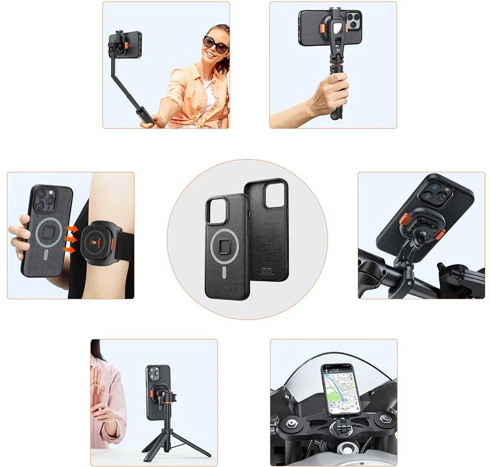 Spigen Telefono Dėklas - VRIG Claw Mini for iPhone 14 Pro, Slim Design, MagSafe Compatible