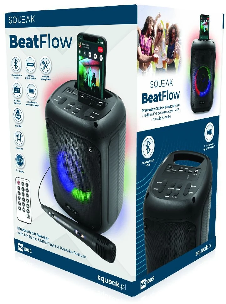 Squeak Karaokės Garsiakalbis - Beatflow SQ1005, Bluetooth 5.0