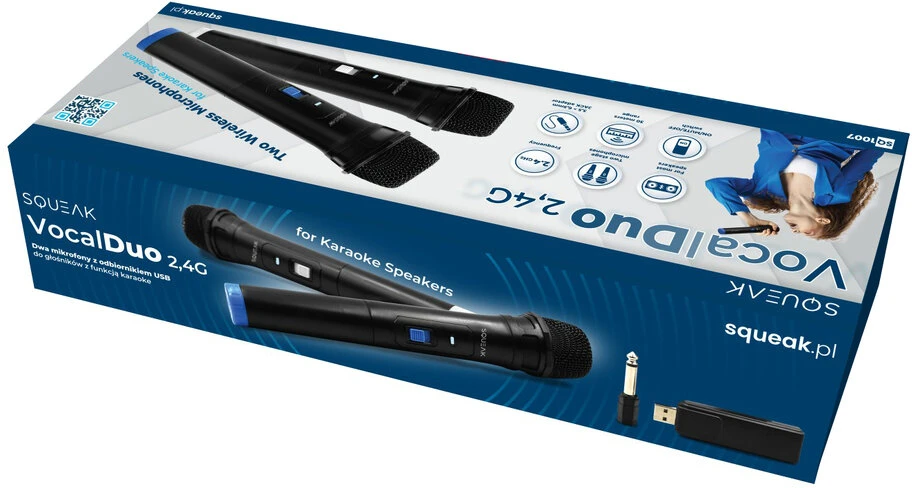 Squeak KARAOKE MICROPHONES SET VOCALDUO 2,4G SQ1007
