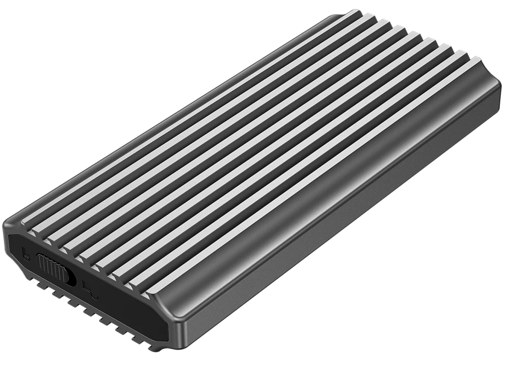 GEMBIRD EE2280-U3C-03 USB 3.1 korpusas M.2 NVMe diskams su foniniu apšvietimu aliuminio