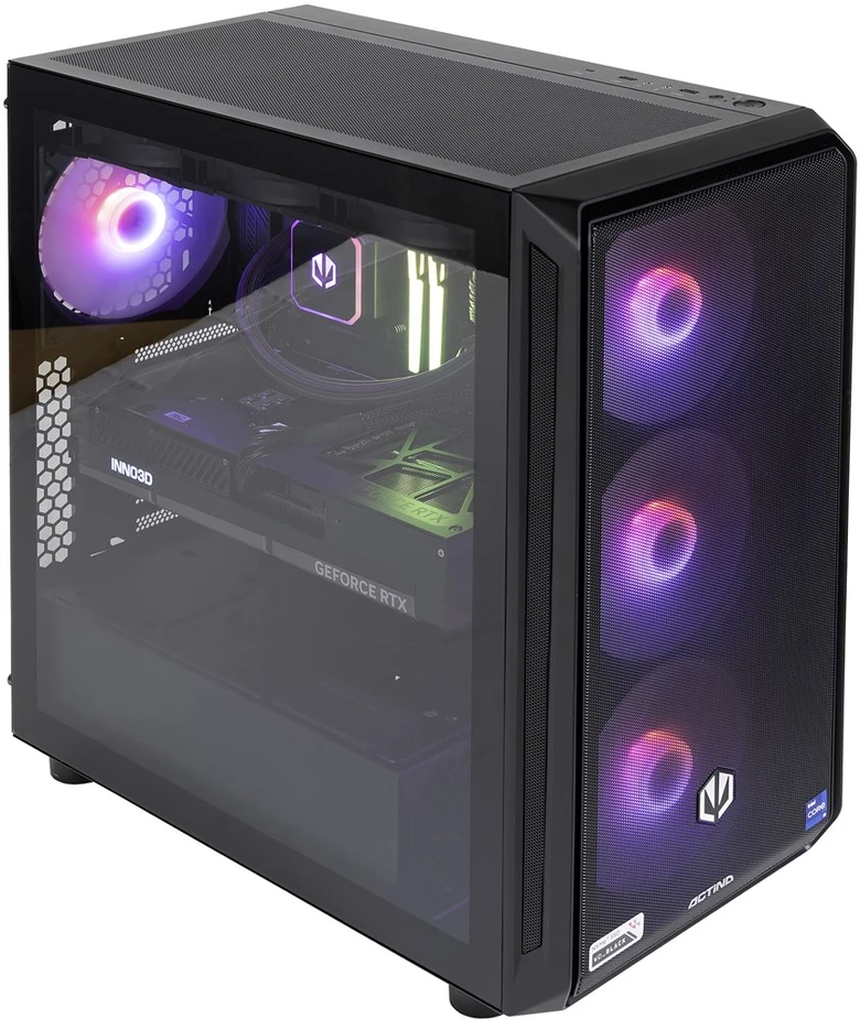 Stacionarus kompiuteris Actina 5901443414063 asmeninis kompiuteris Intel Core Ultra 9 285K 64 GB DDR5-SDRAM 2 TB SSD NVIDIA GeForce RTX 5090 Midi Tower Juodas
