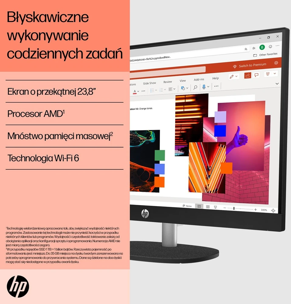 Hewlett Packard (HP) HP 24-cr0312nw AMD Ryzen™ 5 7520U 60,5 cm (23,8 colio) 1920 x 1080 pikselių „viskas viename“ asmeninis kompiuteris 16 GB LPDDR5-SDRAM 512 GB SSD „Windows 11 Home“ „Wi-Fi 6“ (802.11ax) Baltas