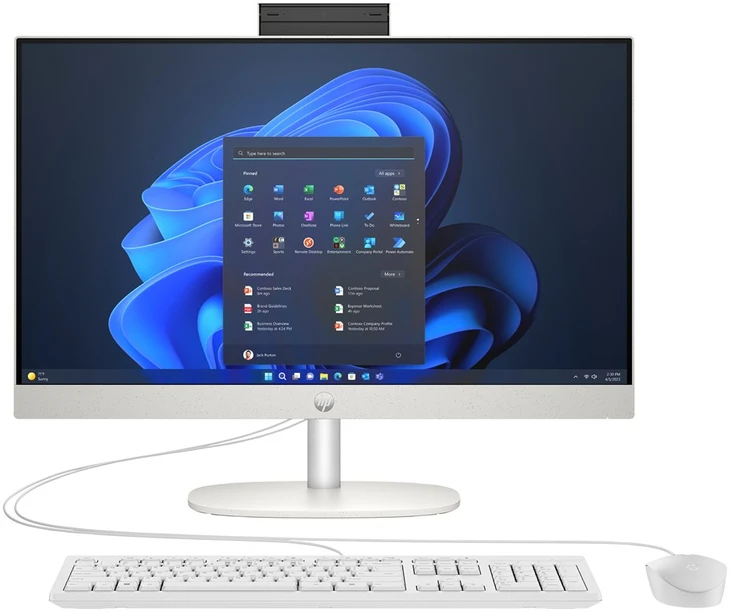 Hewlett Packard (HP) Stacionarus Kompiuteris - HP ProOne 240 G10 AiO, Intel Core Ultra 5, 16GB DDR5, 512GB SSD, Juodas