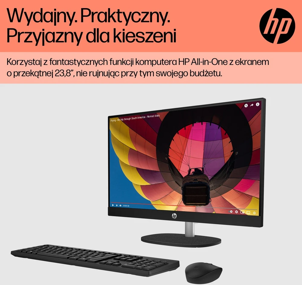 Stacionarus kompiuteris Hewlett Packard (HP) Visas viename kompiuteris - HP 24-cr0332nw, Ryzen 7, 16 GB RAM, 512 GB SSD, Full HD, Baltas