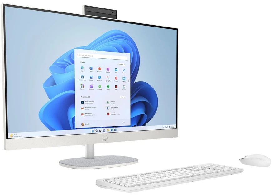 Hewlett Packard (HP) Visas viename kompiuteris - HP 27-cr0232nw, Ryzen 5 7520U, 16 GB RAM, 512 GB SSD, Full HD, Baltas