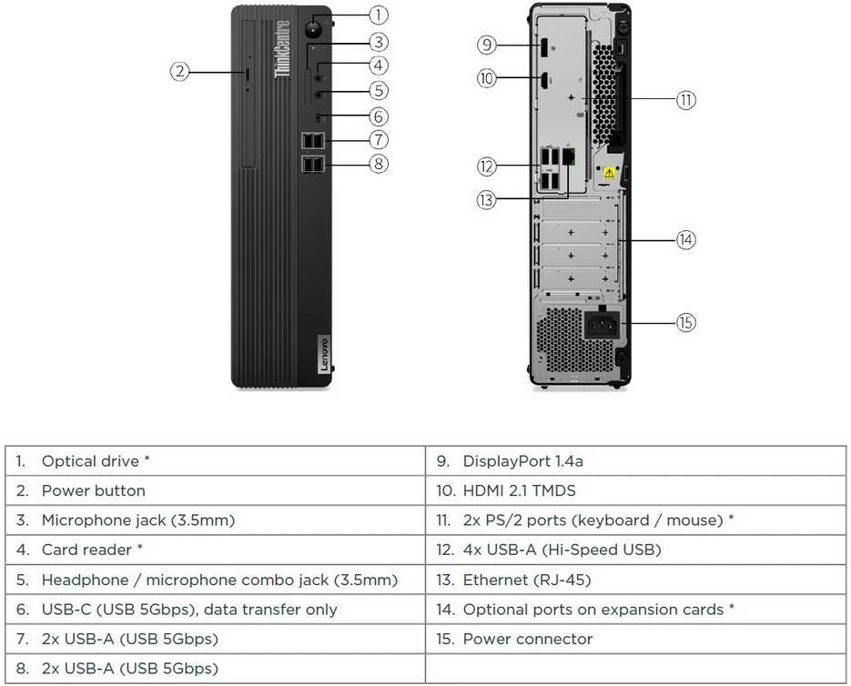Stacionarus kompiuteris Lenovo ThinkCentre M70s Gen 5 SFF Intel® Core™ i5-13400 (10C/16T, 1.1 - 3.7 GHz, 20 MB)/16 GB DDR5/512 GB SSD/DVD-RW/Windows 11 Pro pažeista pakuotė.