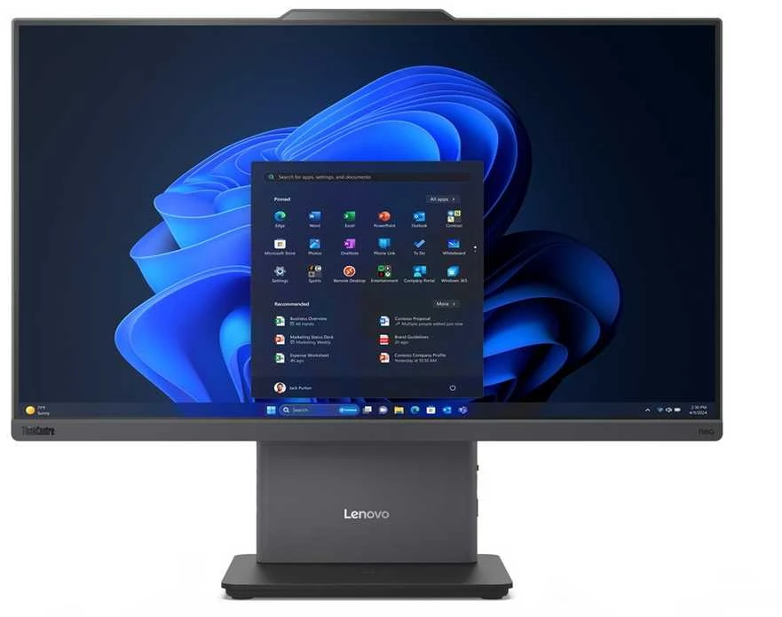Lenovo ThinkCentre neo 50a 24 Gen 5 Intel Core 5 210H 60.5 cm (23.8") 1920 x 1080 pikselių Jutiklinis ekranas All-in-One PC 16 GB DDR5-SDRAM 512 GB SSD Windows 11 Pro Wi-Fi 6 (802.11ax) Pilkas