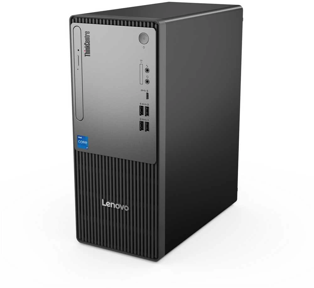 Stacionarus kompiuteris Lenovo ThinkCentre neo 50t Intel® Core™ i3 i3-14100 8 GB DDR5-SDRAM 256 GB SSD Windows 11 Pro Tower PC Juodas, Pilkas