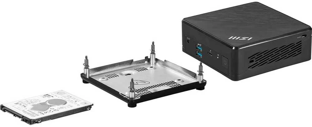 MSI Cubi 5 12M-004EU Intel Core i3-1215U 8GB 256GB SSD be HDD Integruota grafika W11P Juodas 3Y
