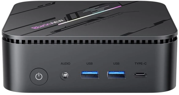 Blackview MP100Pro mini kompiuteris su Ryzen 5 7530U, 16 GB RAM, 512 GB SSD ir Windows 11 Pro