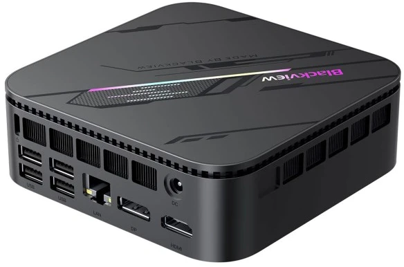 Blackview MP100Pro mini kompiuteris su Ryzen 5 7530U, 16 GB RAM, 512 GB SSD ir Windows 11 Pro