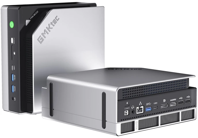 Mini PC - GMKtec EVO-X2 Ryzen AI Max+ 395, 64GB RAM, 1TB SSD, WiFi 7, Juoda/Sidabrinė