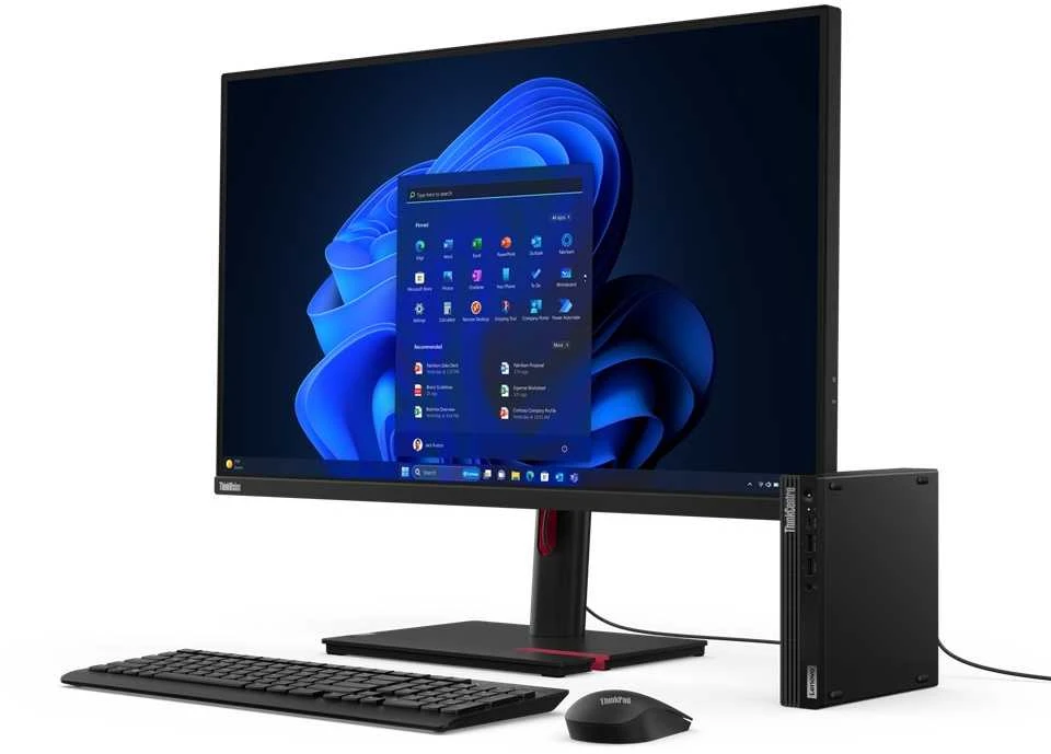 Lenovo ThinkCentre M70q Gen 5 Intel® Core™ i7 i7-14700T 16 GB DDR5-SDRAM 1 TB SSD Windows 11 Pro Mini PC Juodas