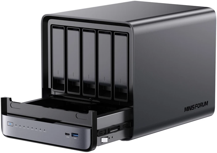 MINI-PC Minis Forum NAS N5 Pro AMD Ryzen AI 9 HX Pro 370, 32GB+128GB O