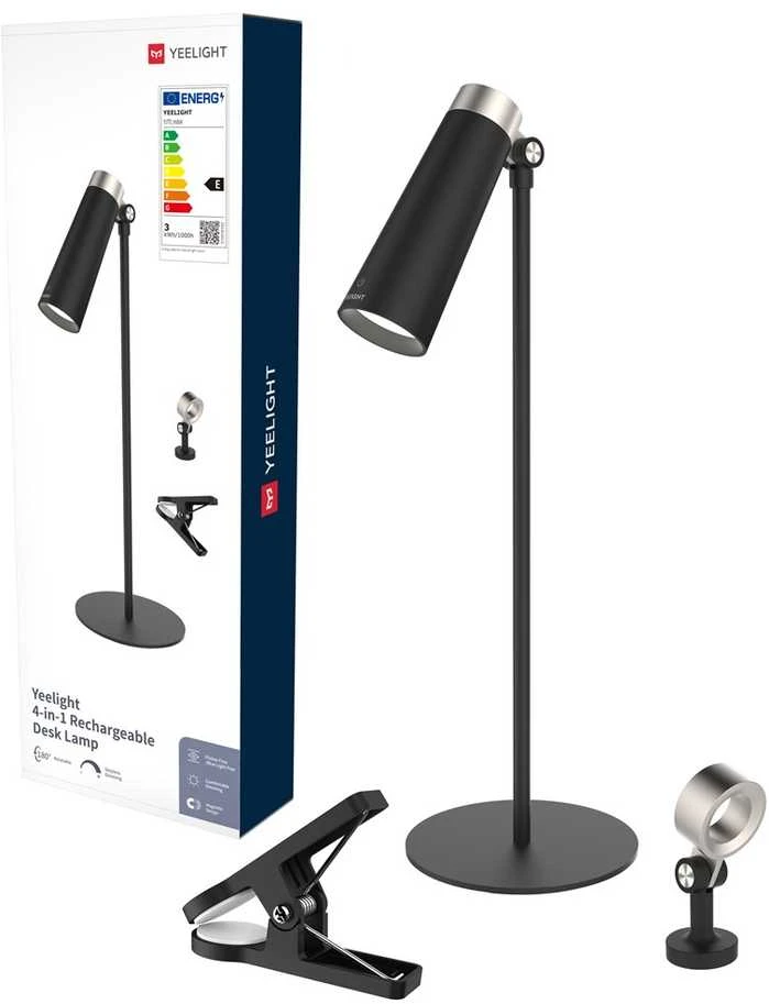 Yeelight 4-in-1 Rechargeable Desk Lamp, Juodas - stalinis šviestuvas