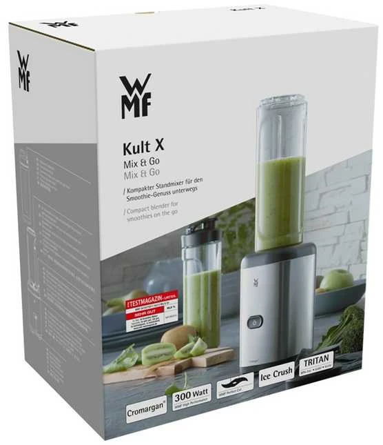WMF KULT X 416270011 Nerūdijantis plienas, 300 W, Glass, 0.6 L, Ice crushing