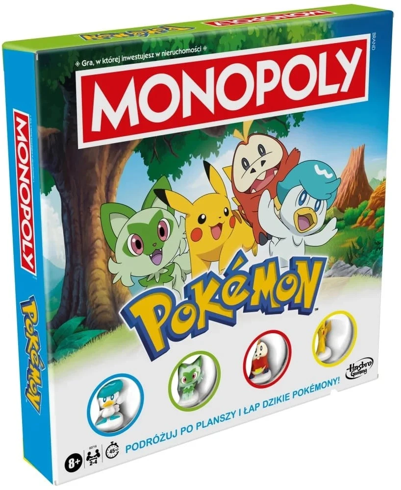 „Hasbro Monopoly Pokémon“ stalo žaidimas (lenkų kalba)