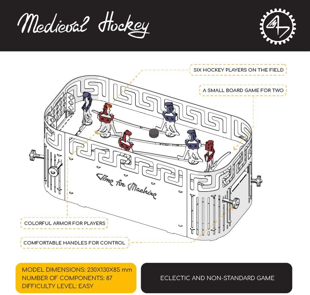 Time For Machine Medieval Hockey - metalinio konstruktoriaus komplektas